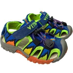 Vitike Size Little Kids 9 Water Shoes Hiking Sneaker Neon Green Blue Sandal